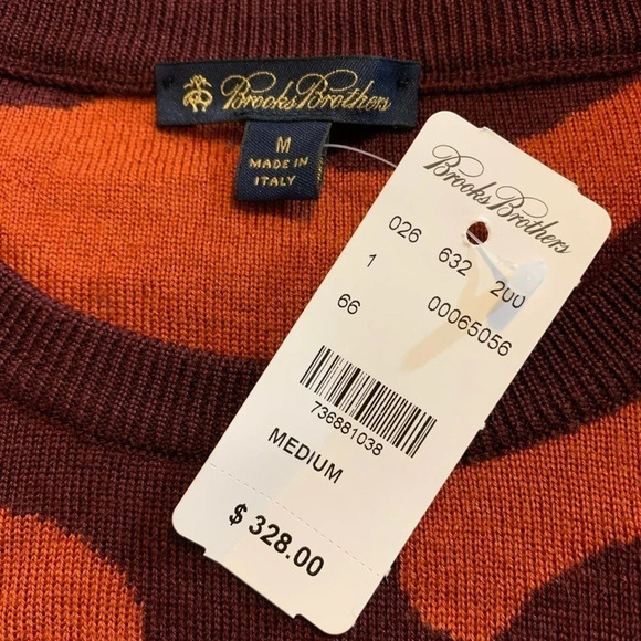 Brooks Brothers Zebra Stripe Sweater M NWT $328 - Picture 6 of 7
